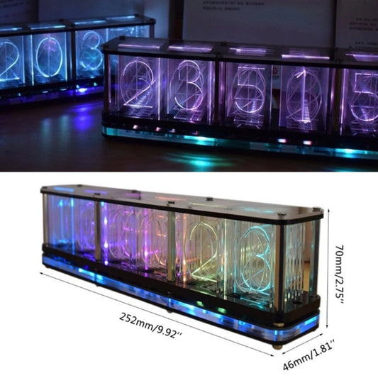 ساعة رقمية كاملة الألوان RGB، زينة DIY، RGB كاملة الألوان