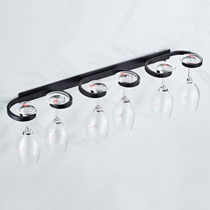 Household Punch-free Red Wine Glass Upside Down Rack, Style:, 3 Slots