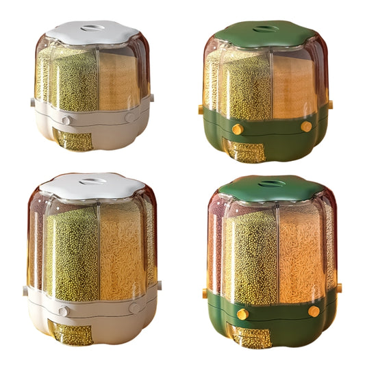 Grain Mixed Food Storage Box Rice Barrel Rotatable Seal Transparent Storage Box, Size: