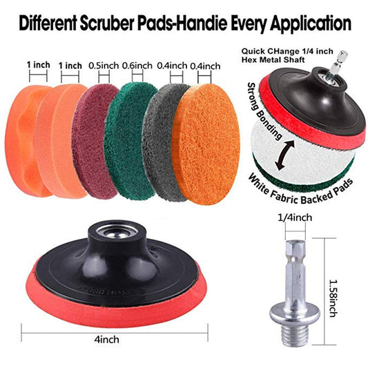 Universal Rod Cleaning Dust Removal Polishing Electric Drilling Brush Set, 24 PCS / Set