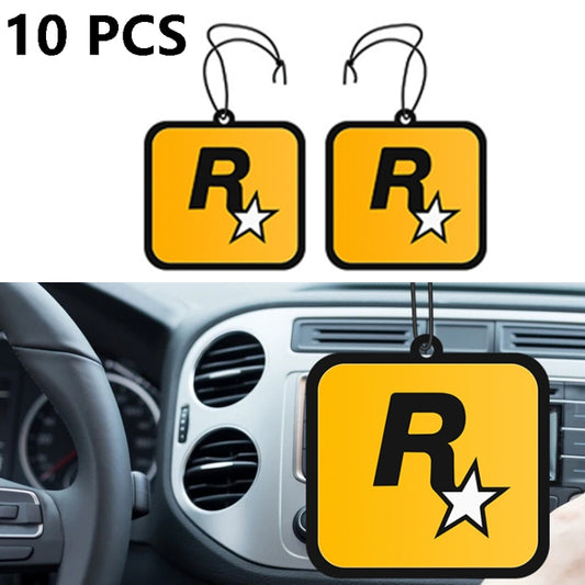 10 PCS Car Perfume Pendant Fragrance Decoration, R Star, Planet
