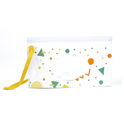 Baby EVA Wet Wipes Bag Portable Flip Removable Sanitary Wet Wipes Bag, Cactus, Red Flower, Feather, Triangle, Crown, Shell, Style 3, Dot, Black And Grey Stripe, Floating Object, Gear, Cat Claw, Geometric Figure, Space, Whale, Orange Space, Big Round Ba...