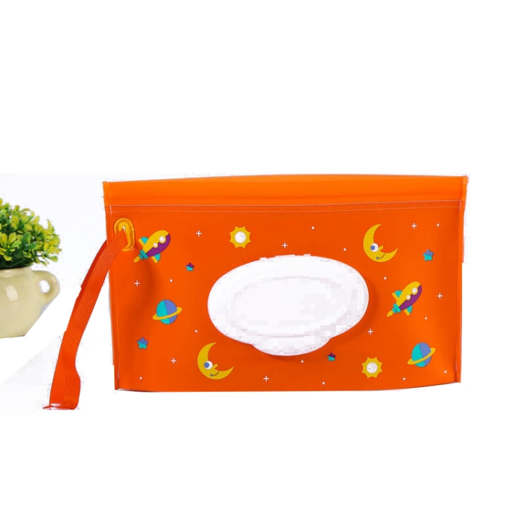 Baby EVA Wet Wipes Bag Portable Flip Removable Sanitary Wet Wipes Bag, Cactus, Red Flower, Feather, Triangle, Crown, Shell, Style 3, Dot, Black And Grey Stripe, Floating Object, Gear, Cat Claw, Geometric Figure, Space, Whale, Orange Space, Big Round Ba...