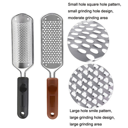 Stainless Steel Exfoliating Pedicure Grinding And Rubbing Machine, Style:, Big Hole Smiles (Black), Small Hole Square Hole (Black), Big Hole Smiles (Brown), Small Hole Square Hole (Brown)
