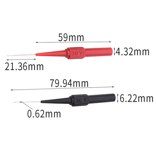 Coarse Probe Auto Repair Test Multimeter Pen, Color: Red + Black, Black, Red, Red + Black