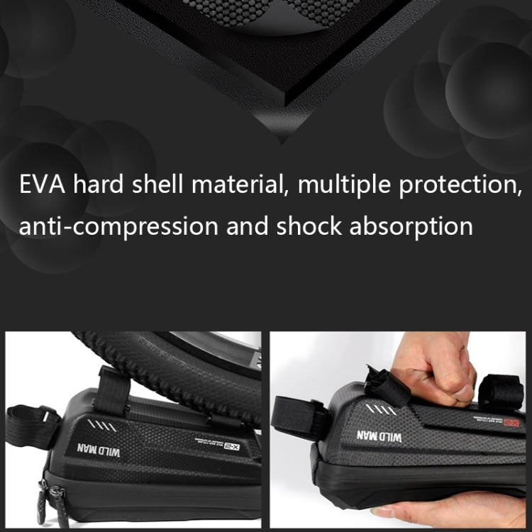 WILD MAN X2 1L Hard Shell EVA Bicycle Front Beam Bag