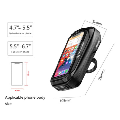 WILD MAN X3 0.5L EVA Hard Shell Bicycle Touch Screen Phone Bag