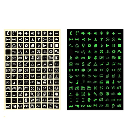 Car Button Luminous Sticker General PET Waterproof Wear-Resistant Car Sticker, 3 PCS Number 2