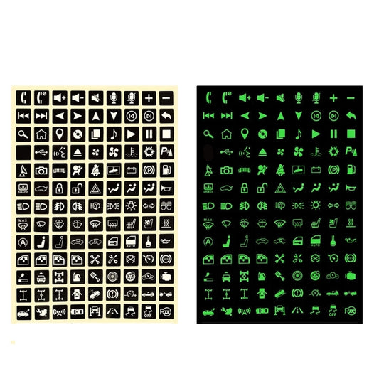 Car Button Luminous Sticker General PET Waterproof Wear-Resistant Car Sticker, 3 PCS Number 2