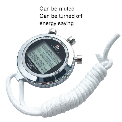 YS Metal Stopwatch 3 Rows Display Running Training Electronic Timers, Style: