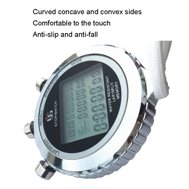YS Metal Stopwatch 3 Rows Display Running Training Electronic Timers, Style: