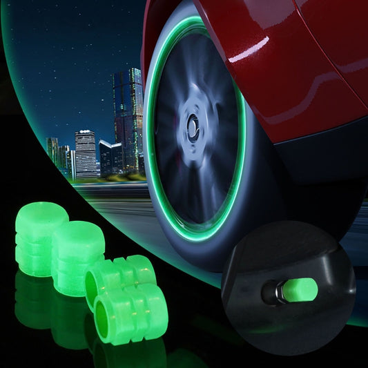 4pcs / Set Luminous Tire Valve Cap Electric Motorcycle Vacuum Tire Valve Cover, Style: Split Effect, 4pcs /Set Split Effect, 4pcs /Set One Effect