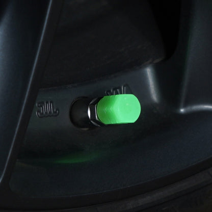 4pcs / Set Luminous Tire Valve Cap Electric Motorcycle Vacuum Tire Valve Cover, Style: Split Effect, 4pcs /Set Split Effect, 4pcs /Set One Effect