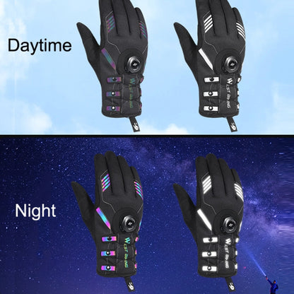 WEST BIKING Cycling Breathable Long Finger Self-locking Gloves with Buckle