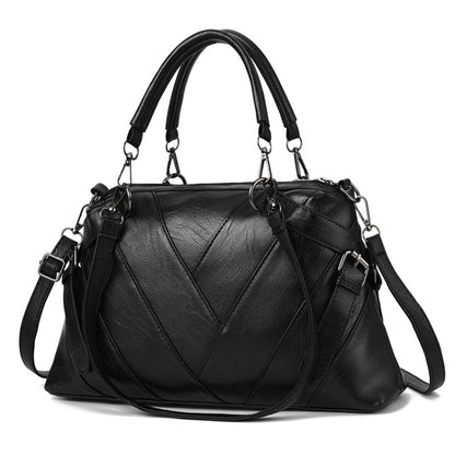TFZ 250 Geometric Colorblock Soft Leather Handbag