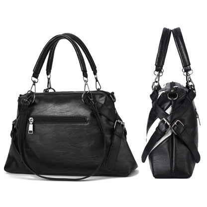 TFZ 250 Geometric Colorblock Soft Leather Handbag