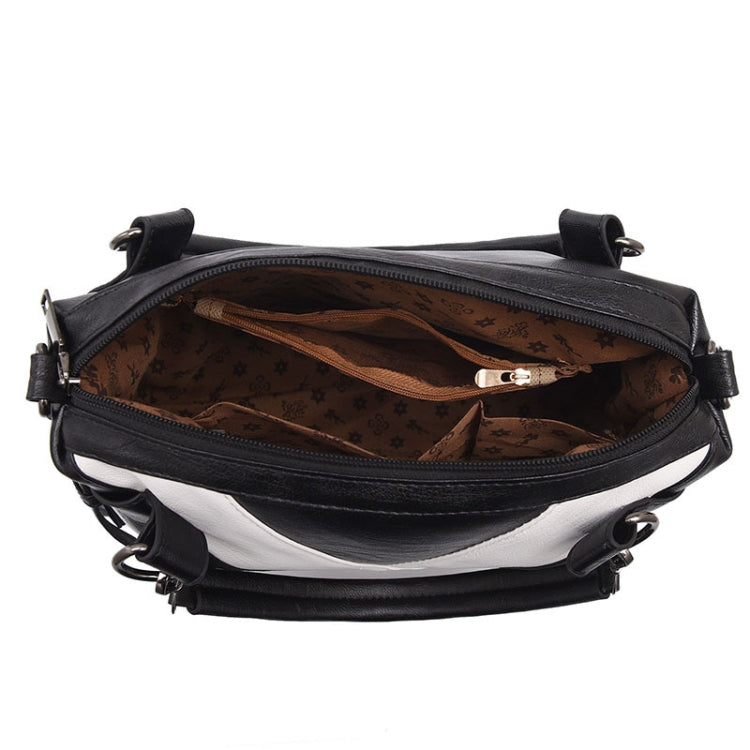 TFZ 250 Geometric Colorblock Soft Leather Handbag