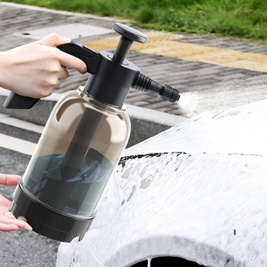 Car Washing Foam Spray Pot Home Handheld Gas Pressure Sprayer, Transparent Black