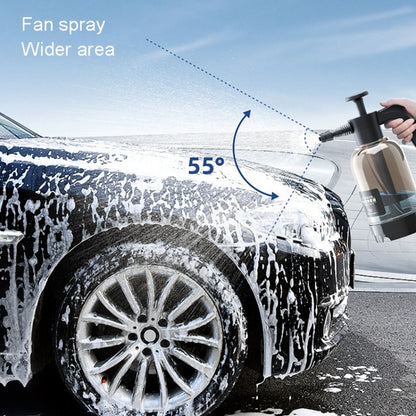 Car Washing Foam Spray Pot Home Handheld Gas Pressure Sprayer, Transparent Black