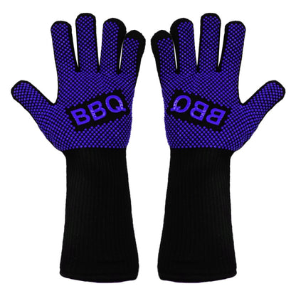 1 Pair High Temperature Resistant Silicone BBQ Gloves  Anti-Scalding Gloves