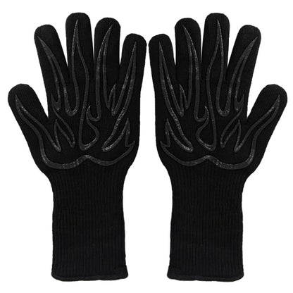 1 Pair High Temperature Resistant Silicone BBQ Gloves  Anti-Scalding Gloves