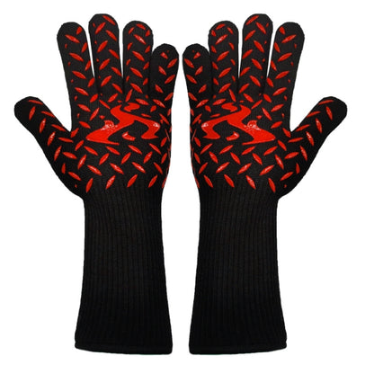 1 Pair High Temperature Resistant Silicone BBQ Gloves  Anti-Scalding Gloves