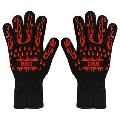 1 Pair High Temperature Resistant Silicone BBQ Gloves  Anti-Scalding Gloves