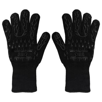 1 Pair High Temperature Resistant Silicone BBQ Gloves  Anti-Scalding Gloves