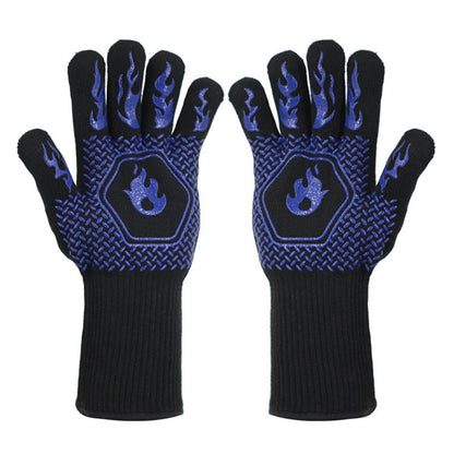 1 Pair High Temperature Resistant Silicone BBQ Gloves  Anti-Scalding Gloves