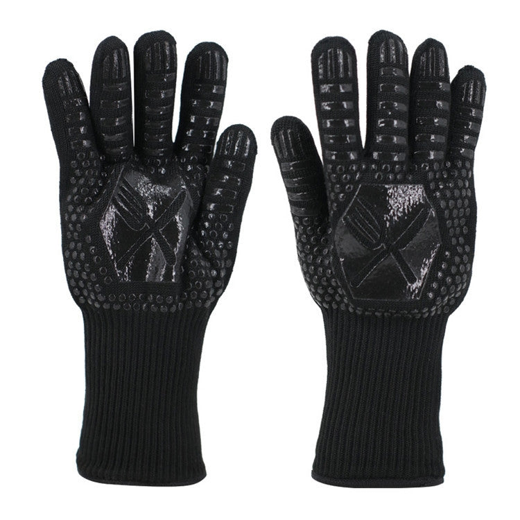 1 Pair High Temperature Resistant Silicone BBQ Gloves  Anti-Scalding Gloves