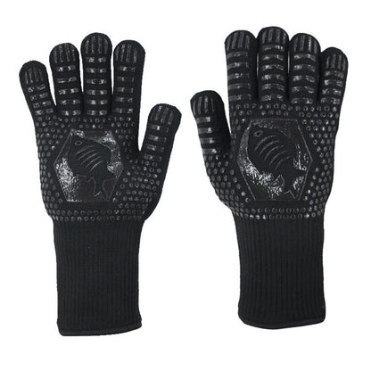 1 Pair High Temperature Resistant Silicone BBQ Gloves  Anti-Scalding Gloves
