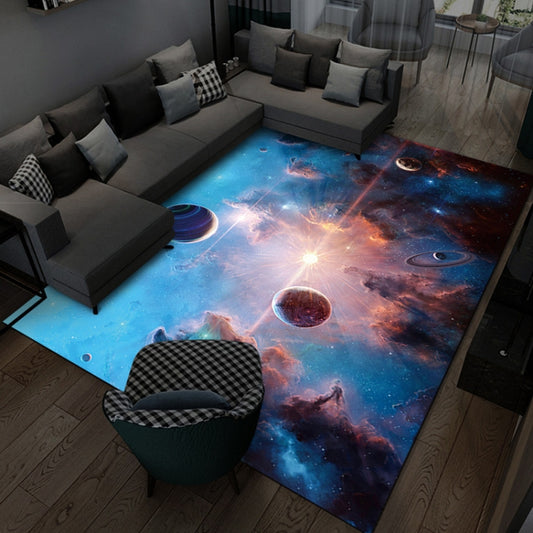 3D Visual Cartoon Cosmic Planet Living Room Carpet, 40x60cm, 50x80cm, 60x90cm