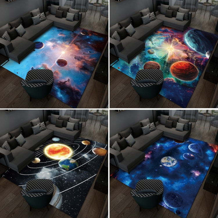 3D Visual Cartoon Cosmic Planet Living Room Carpet, 40x60cm, 50x80cm, 60x90cm