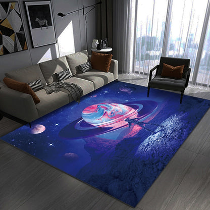 3D Visual Cartoon Cosmic Planet Living Room Carpet, 40x60cm, 50x80cm, 60x90cm