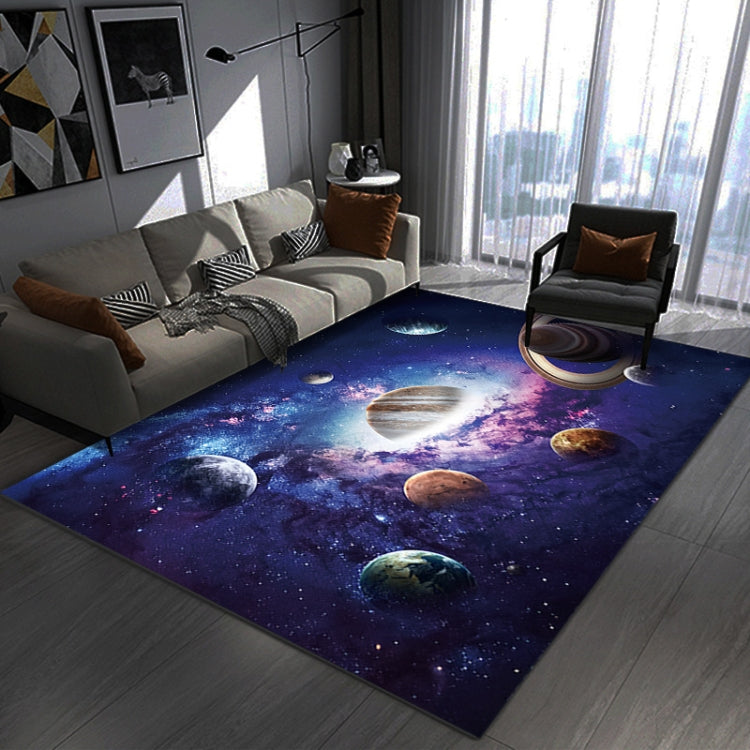 3D Visual Cartoon Cosmic Planet Living Room Carpet, 40x60cm, 50x80cm, 60x90cm