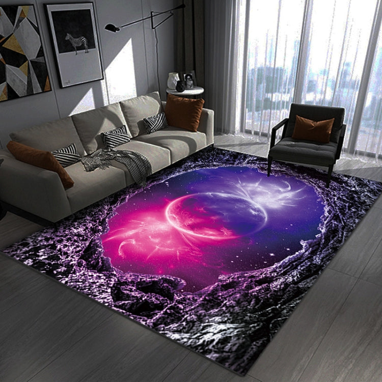 3D Visual Cartoon Cosmic Planet Living Room Carpet, 40x60cm, 50x80cm, 60x90cm