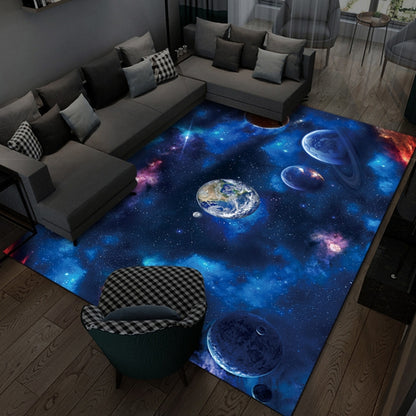 3D Visual Cartoon Cosmic Planet Living Room Carpet, 40x60cm, 50x80cm, 60x90cm