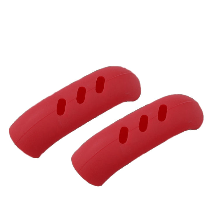 1 Pair Silicone Pot Handle Insulation Cover Iron Pot Handle Cover, Light Green, Simple Gray, Red