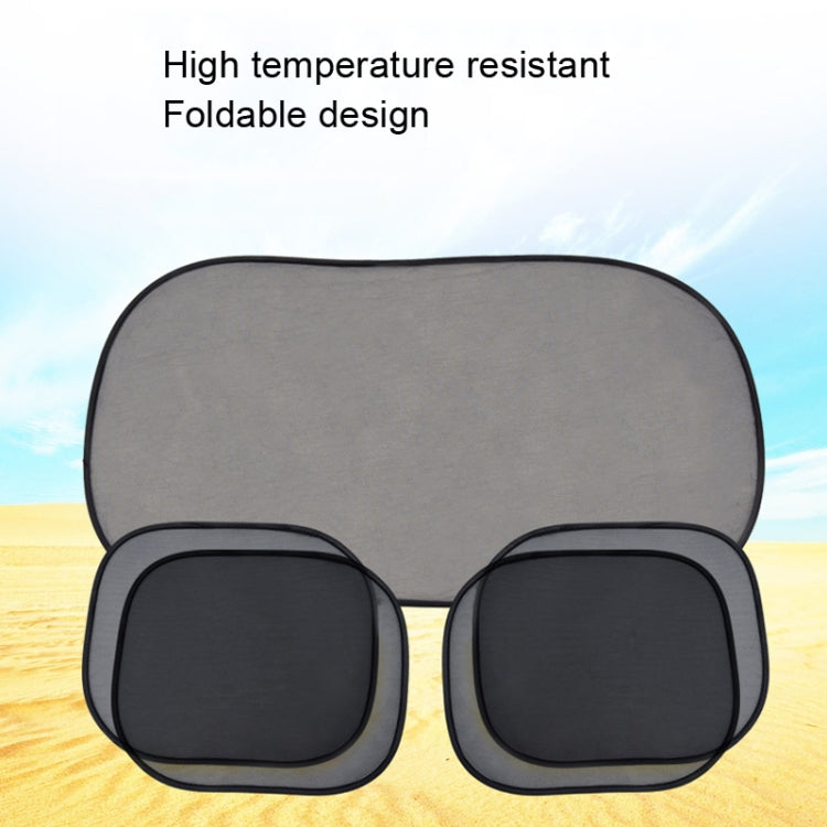 Non-Porous Suction Cup Car Mesh Sunshade, 5pcs/set