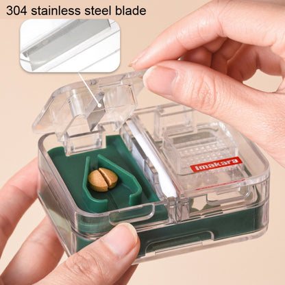 Imakara Mini Square Portable Sealed Medicine Cutter Dispenser Box