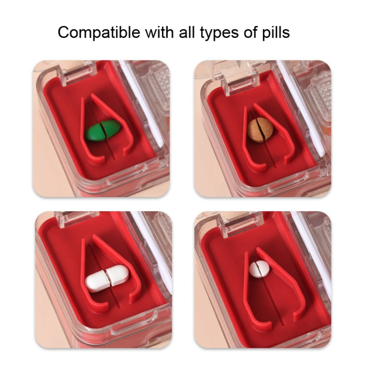 Imakara Mini Square Portable Sealed Medicine Cutter Dispenser Box