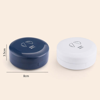 Double-layer Round Eight Grids Portable Medicine Box with Cutter