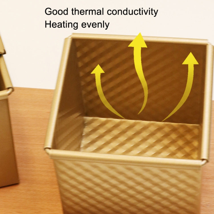 Square Toast Box Non-Stick Water Cube Toast Mold, Style:, 8832 8x7.5x6.5cm Ripple Gold, 8759 11.8x11x10.3cm No Ripple Gold, 8772 8x7.5x6.5cm No Ripple Gold, 8765 11.8x11x10.3cm Ripple Gold