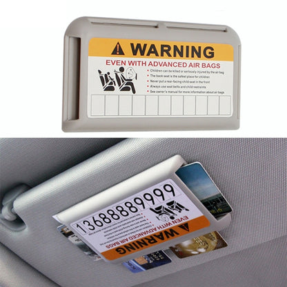 Car Sun Visor Card Holder Pass Fuel Card Holder Parking Number Card