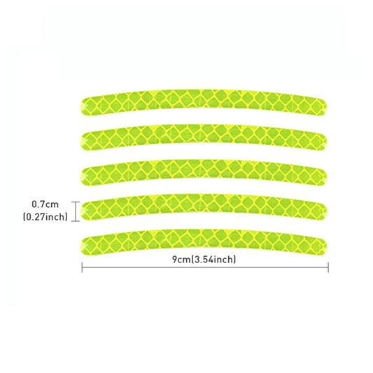10pcs /Set Car Wheel Reflective Stickers 3D Personal Decoration Tire Warning Stickers