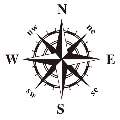 D-336 Car Compass Graphic Sticker Hood Car Body Universal Sticker, D-336
