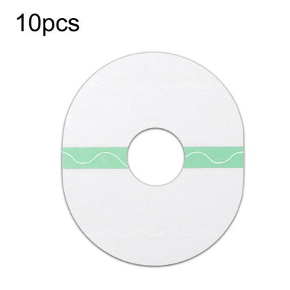 10 PCS Fixed Small Sensor TPU Transparent Adhesive Patch, Round, Oval