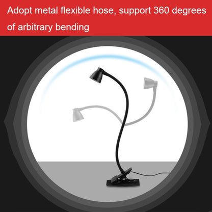 668A001 USB 360 Degree Bend Hose Desk Lamp, Spec:, White Stepless Dimming, Black Stepless Dimming, White Two-speed Dimming, Black Two-speed Dimming
