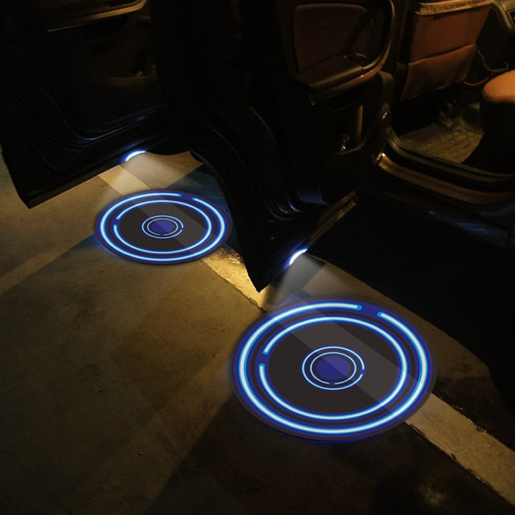 LED Infrared Induction Car Door Welcome Light Night Projection Ambient Light, Energy Circle (Blue), Energy Circle (White), Energy Circle (Yellow), Cat Claw (Yellow), Radish (Yellow), Drink (Yellow), Drink (Purple), Honor (Yellow), Honor (Purple)�������...