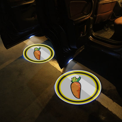LED Infrared Induction Car Door Welcome Light Night Projection Ambient Light, Energy Circle (Blue), Energy Circle (White), Energy Circle (Yellow), Cat Claw (Yellow), Radish (Yellow), Drink (Yellow), Drink (Purple), Honor (Yellow), Honor (Purple)�������...